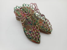 Load image into Gallery viewer, A pair of novelty bead worked shoes. 19th century.
