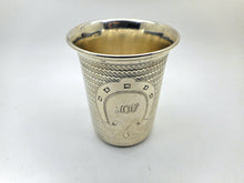 Load image into Gallery viewer, A Continental silver beaker with horseshoe design. 19thc
