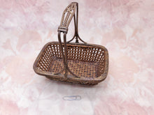 Load image into Gallery viewer, A small ( 12 x 8 cm ) ormolu mounted wicker work basket. French c 1860.
