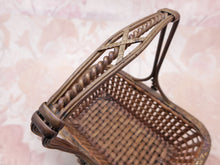 Load image into Gallery viewer, A small ( 12 x 8 cm ) ormolu mounted wicker work basket. French c 1860.
