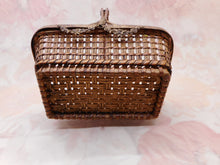 Load image into Gallery viewer, A small ( 12 x 8 cm ) ormolu mounted wicker work basket. French c 1860.
