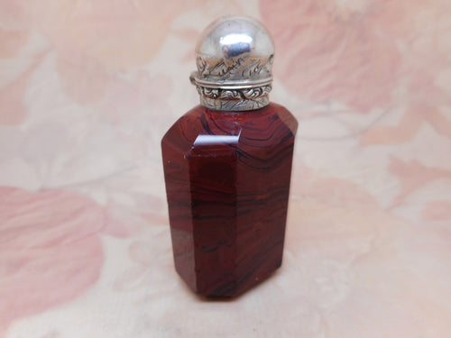 A rare Lithyalin 'agate' glass scent bottle. c 1860