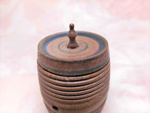 Load image into Gallery viewer, A Painted Tunbridge Ware thread barrel. c 1800-1830
