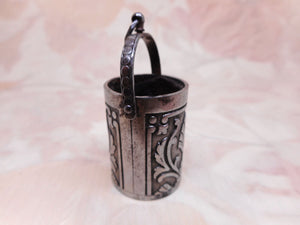 A steel thimble bucket from a chatelaine. c 1840