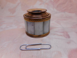 SOLD……….A mother of pearl monocular.  4 -drawer c1840