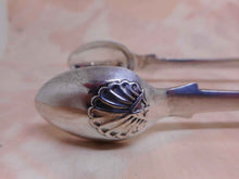 Load image into Gallery viewer, Newcastle hall marked silver sugar tongs. 1867 JW maker.
