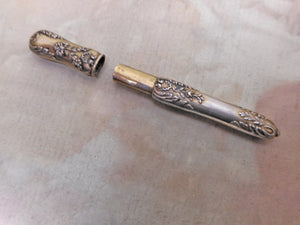 SOLD……..A French silver gilt needle case. c 1870