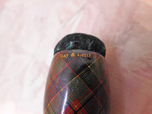 Load image into Gallery viewer, A Tartan Ware double ended emery cushion. c1860.  Hay &amp; Leith
