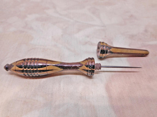 A rare Tunbridge Ware stiletto / awl. c 1840