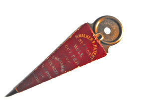 An unusual metal buttonhole cutter. 'Walker's Patent' wrapper. 19thc