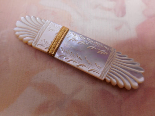 A Palais Royal pearl needle case. French c 1800