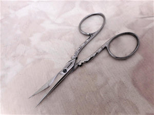 SOLD…..French cut steel scissors. Nogent cutler. 19thc