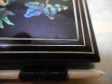 Load image into Gallery viewer, A lacquer note book with swan inlay. French. c 1850
