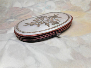 SOLD……A lovely engraved mother of pearl purse. c 1820