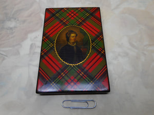 A Tartan Ware visiting card case. Mary Queen of Scots. c 1850