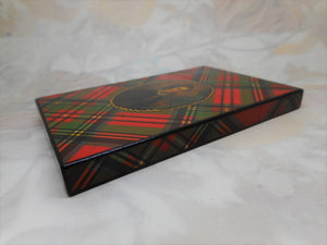 A Tartan Ware visiting card case. Mary Queen of Scots. c 1850