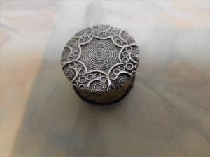 SOLD.................A 'blind filigree' silver thread waxer. c 1840