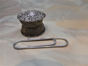 SOLD.................A 'blind filigree' silver thread waxer. c 1840