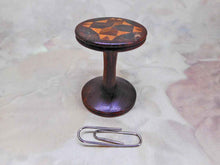 Load image into Gallery viewer, A Tunbridge Ware cotton reel / spool from a Victorian sewing box.
