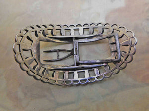 SOLD……A single silver shoe buckle. c 1800