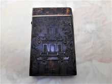 Load image into Gallery viewer, A fine tortoiseshell card case with the design of a pagoda. c 1850
