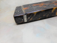 Load image into Gallery viewer, A fine tortoiseshell card case with the design of a pagoda. c 1850
