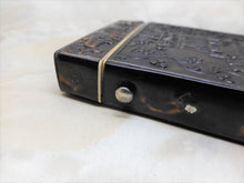 Load image into Gallery viewer, A fine tortoiseshell card case with the design of a pagoda. c 1850
