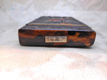 Load image into Gallery viewer, A fine tortoiseshell card case with the design of a pagoda. c 1850
