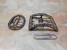 Load image into Gallery viewer, SOLD…..Two Georgian paste set buckles. c 1800
