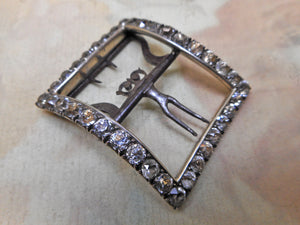 SOLD…..Two Georgian paste set buckles. c 1800