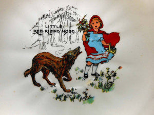 A toy plate. 'Little Red Riding Hood' fairy tale. c 1900