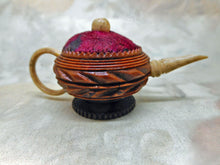 Load image into Gallery viewer, A 19th century vegetable ivory teapot pin cushion. c1850
