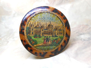 SOLD….A Painted Tunbridge Ware 'Brighton' pin cushion. c 1800