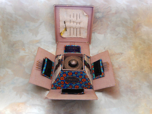 A novelty drop side needle box / etui. 