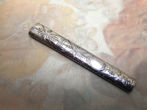 An engraved silver bodkin case by Samuel Pemberton. circa 1800.