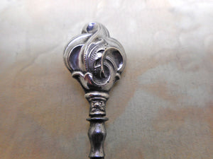 A silver handled stiletto / awl.  Austrian. c 1860-1870
