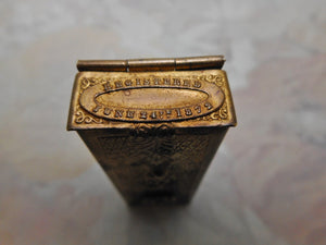 SOLD………………..The 'Cupid's Casket'- an Avery needle packet case.  Patented 1872.