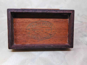 A Tunbridge Ware pen nib box stamped Barton.