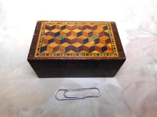 Load image into Gallery viewer, A small Tunbridge Ware pen nib box stamped Barton.
