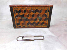 Load image into Gallery viewer, A Tunbridge Ware pen nib box stamped Barton.
