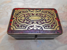 Load image into Gallery viewer, A small Boulle work box with tortoiseshell and brass inlay. French c1870
