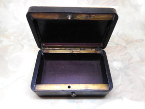 SOLD……A small Boulle box with tortoiseshell and brass inlay. French c1870
