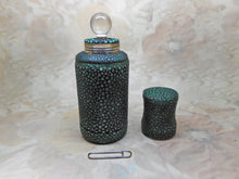 Load image into Gallery viewer, A glass scent bottle in a shagreen case. c 1920
