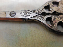 Load image into Gallery viewer, A pair of pierced steel scissors. &#39;Ricordo di Venezia&#39; c1900-1920.
