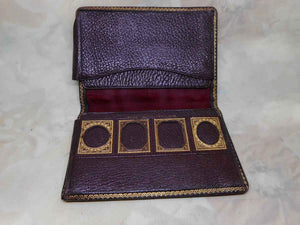 SOLD…..An interesting Victorian leather stamp case. c 1880