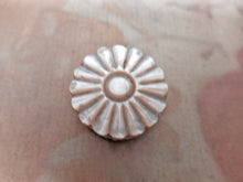 Load image into Gallery viewer, SOLD….A carved mother of pearl disc thread waxer. c 1850
