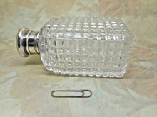 Load image into Gallery viewer, A pair of cut-glass scent bottles with screw on silver lids. c 1860
