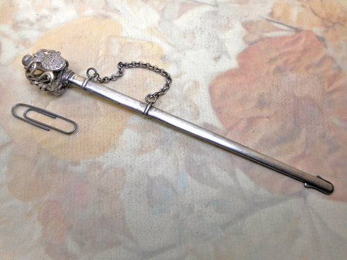 A miniature silver sword. Waterloo pattern. 