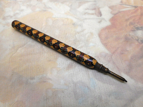 A rare Tunbridge Ware mechanical pencil. 19thc