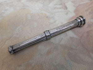 A silver pen / pencil. Wilmot & Co maker. mid 19thc